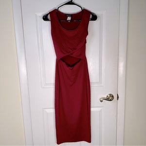 Red Open Front Dress